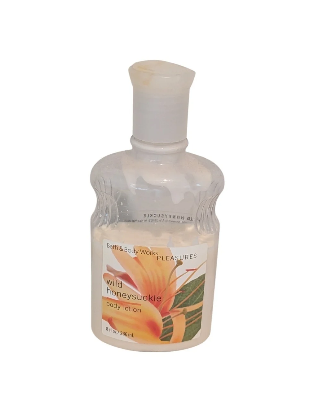 Bath & Body Works Pleasures Wild Honeysuckle Body Lotion - Cream & Green Accents